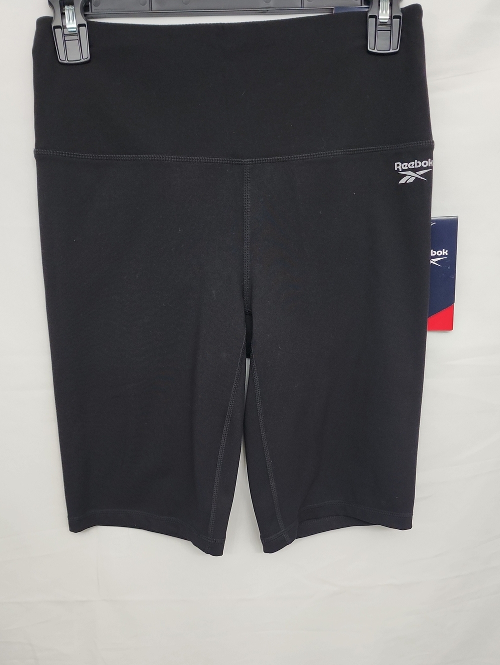 Reebok Women's Black High-Rise Mid-Thigh Bike Shorts Size Small New With Tags